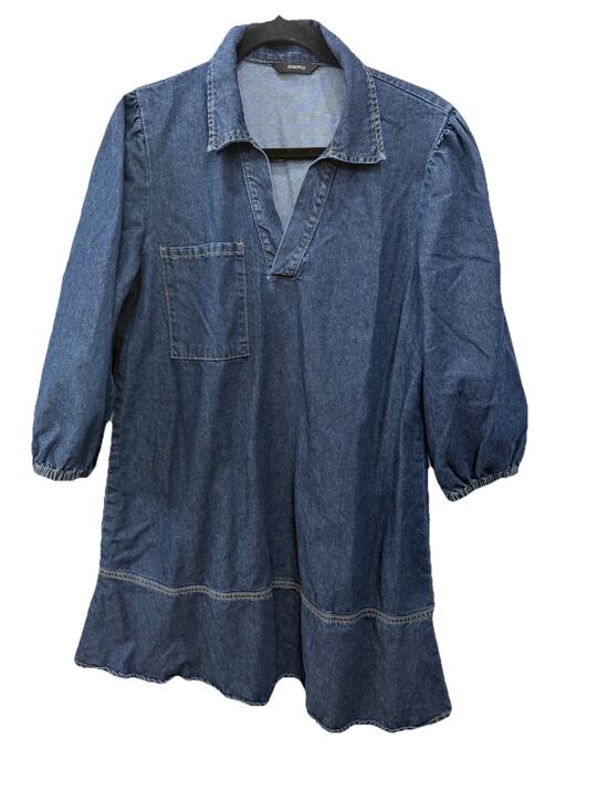 Dokotoo Dresses & Skirts - Dokotoo Denim Dress Women’s Medium Blue Jean Western Puff Sleeve Babydoll